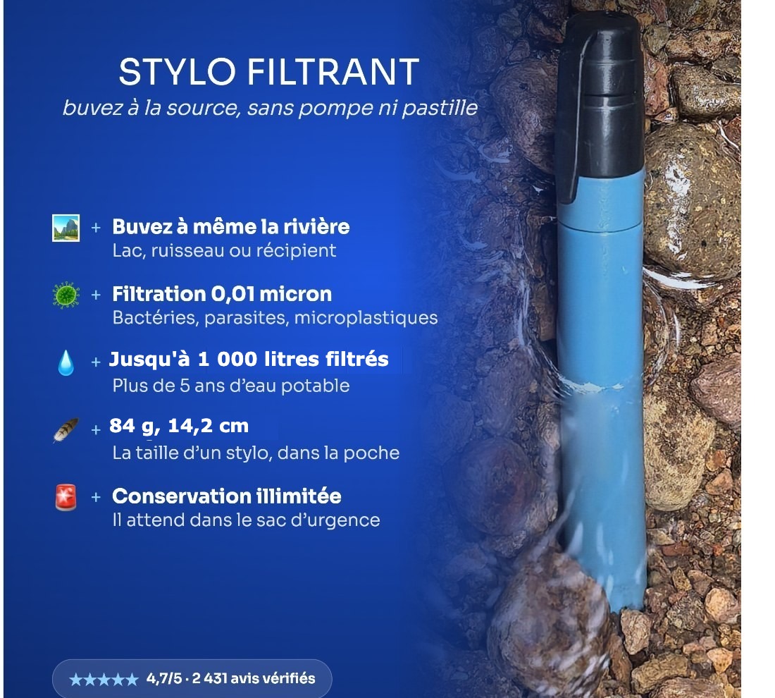 Stylo filtrant Lebeau : buvez à la source
