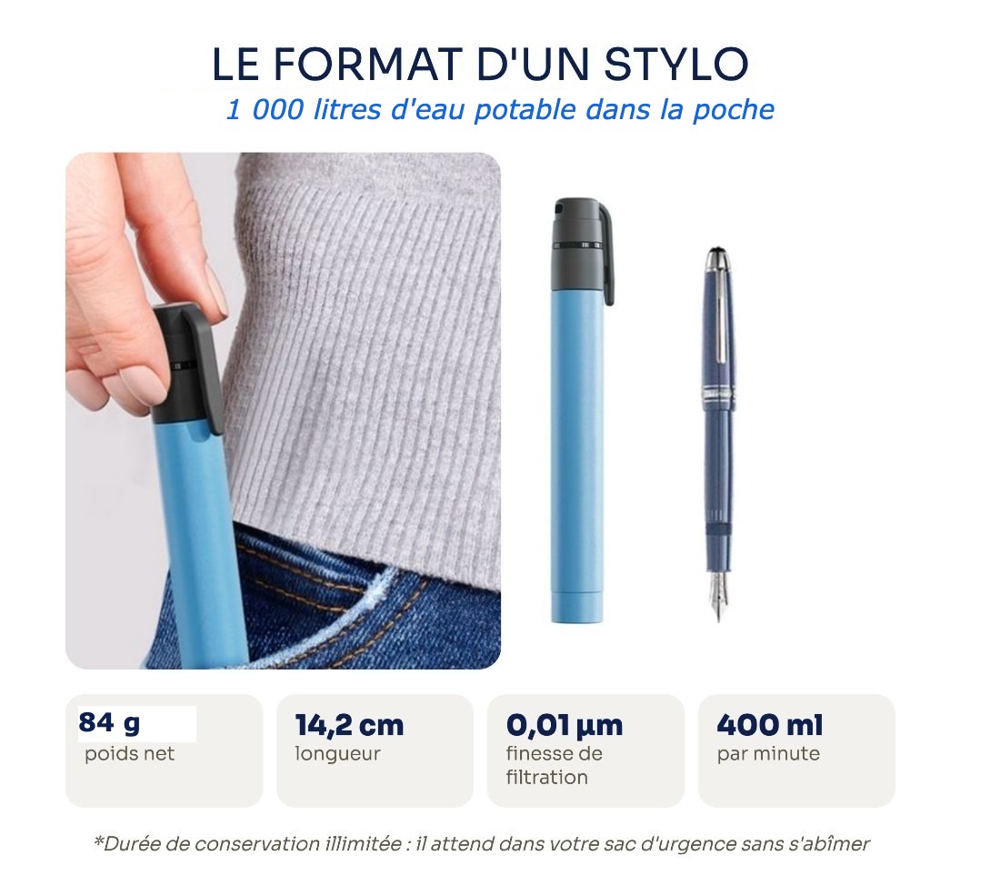 Le format d'un stylo : 84 g, 14,2 cm